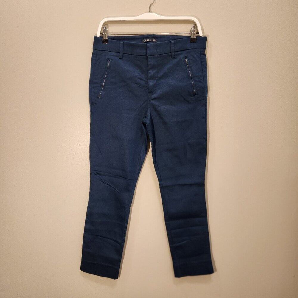 Level 99 Pants Skinny Ankle Blue Nocturnal Mid Rise Women's - Size30